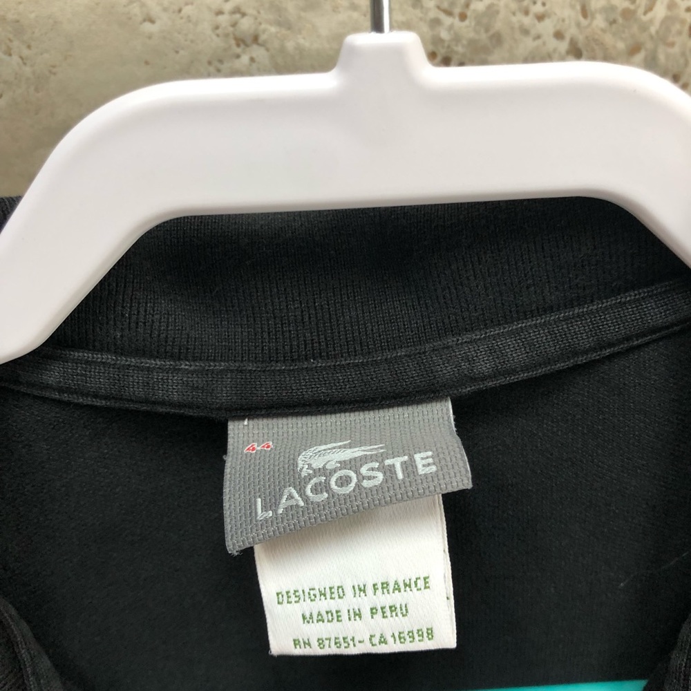 Lacoste black polo Size 44, US size L - Picture 2 of 4